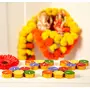 Welburn Veda&Co Pooja Lites - Pack of 25 Upto 4 Hours Burning Time Diyas Made with Deepam Oils and Blend of Natural Waxes Temple Bells Fragrance for Puja Pooja Home & Temple (Multicolor), 6 image