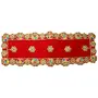 Festive Vibes Puja Assan Velvet Puja Cloth/Puja Aasan/Puja Chowki Assan/Puja Altar ClothSize- 6 * 18 Inch Red
