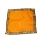 Festive Vibes Ganpati Puja Rumal Silk Satin Pooja Altar Cloth for Puja Table Puja Assan/Puja Chowki Assan/Puja Cloth for Multipurpose Use for Home Mandir Size- 18 * 18 Inch (Yellow) (Yellow)