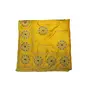 Festive Vibes Ganpati Puja Rumal Silk Satin Work Pooja Altar Cloth for Puja Table Puja Assan/Puja Chowki Assan/Puja Cloth for Multipurpose Use for Home Mandir Size- 18 * 18 Inch (Yellow), 2 image