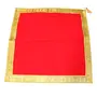 Festive Vibes Ganpati Baithak Assan/Ganpati Rumal/Puja Cloth/Puja Assan/Puja Chowki Assan/Puja Altar Cloth for Multipurpose Use for Home MandirSize- 18 * 18 Inch (Red)