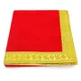 Festive Vibes Puja Aasan/Assan/Aasana of Velvet/Puja Altar Cloth/Puja Chowki Assan/Puja Cloth for Home Mandir/TempleSize - 44958 Metere (45 * 20 Inch)Red, 2 image