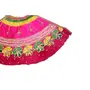 Festive Vibes Polystere Matarani Dress of Chunri Patka/Lehenga Patka Dress for Durga/Lakshmi/saraswat Devi Dress Margashirsha Ghaghra Choli for Matarani 1 Piece Size - 6 Inch (Pink), 2 image