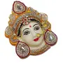 Festive Vibes Polyfibre Plastic Goddess Mata Maha Lakshmi (Laxmi) Devi Ma Face/Santoshi Maa Mukhota/Margashirsha Laxmi Face For Puja/Varalakshmi Vrath Puja Yellow, 2 image