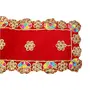 Festive Vibes Puja Assan Velvet Puja Cloth/Puja Aasan/Puja Chowki Assan/Puja Altar ClothSize- 6 * 18 Inch Red, 2 image