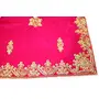 Festive Vibes Puja Table/Ganpati Baithak Assan/Ganpati Rumal/Embroidered Puja Cloth/Puja Assan/Puja Chowki Assan/Puja Altar Cloth for Multipurpose UseSize- 18 * 18 Inch (Pink), 2 image