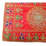 Festive Vibes Puja Lal Chunri/Chunari/Chundadi Matarani Ki ChunriSmall For Chunri For Dieties/Frame Devi Mata Ki Chunni Silk Pooja Chunari Size - 10 * 14 Inch Red, 2 image