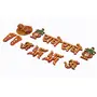 Festive Vibes Plastic Puja Articles for Pooja Room and Diwali Sticker Set of 6 (Kalash || Laxmi Pav || Om ||Radhey || Swastik ||Agarbatti & Deepak Stand) for Temple Home & Office Dcor, 2 image