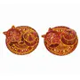 Festive Vibes Metal Puja Articles for Pooja Room and Diwali Set of 2 (1 Agarbatti Stand 1 Diya) for Temple Home & Office Dcor, 5 image