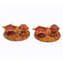 Festive Vibes Metal Puja Articles for Pooja Room and Diwali Set of 2 (1 Agarbatti Stand 1 Diya) for Temple Home & Office Dcor, 4 image