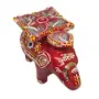 Festive Vibes Handcrafted Terracotta/Earthen Clay Decorative Elephant Diwali Diya/Diwali Candle Diya with 5 Diyas on Top for Home Decoration - LxWxH(in Cms) : 8x13x11