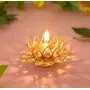 Festive Vibes Metal Akhand Diya Oil Puja Lamp - Decorative Round for Home Office Gifts Pooja Articles Dcor (Size :: 2x4 Inches)