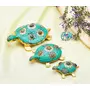 Festive Vibes Feng Shui Wish Fulfilling Metal Pack of 3 Tortoise/Turtle with Secret Wish Compartment (Size :: 7x45x3x3x3.5 Inches), 4 image
