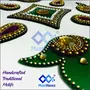 Festive Vibes 9 pcs Handcrafted Decorative Acrylic Rangoli Set for Festive Decoration; Jewel Stoned; Non-Adhesive; Reusable (9 Pcs), 2 image
