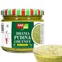 Add Me Home made Mint Sauce Dhania Pudina Chutney 300 gm Classic Indian Pani Puri Bhelpuri Chatni Recipe Green Chutney glass pack, 3 image