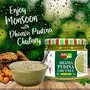 Add Me Home made Mint Sauce Dhania Pudina Chutney 300 gm Classic Indian Pani Puri Bhelpuri Chatni Recipe Green Chutney glass pack, 4 image