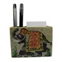 Silkrute Handcrafted Soapstone Card & Pen Stand With Elephant Painting, 3 image