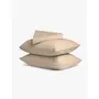 Amouve 2 Pcs Cotton Pillow Cover Set Supersoft Brushed Cotton - Breathable & Wrinkle Free - sand