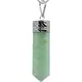 Reiki Crystal Crystu Natural Healing Stone Pendant Pencil Shape Crystal Stone with Metal Chain for Reiki Healing and Crystal Healing Gemstone Size 30-35 mm Approx