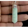 Reiki Crystal Crystu Natural Healing Stone Pendant Pencil Shape Crystal Stone with Metal Chain for Reiki Healing and Crystal Healing Gemstone Size 30-35 mm Approx, 2 image