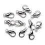 Reiki Crystal Jewellery Making Lobster Clasps (7x12mm) Claw Hooks for Necklace and Bracelet/Findings Fasteners -Pack of 50 Pieces (Silver)