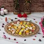 Webelkart Premium Flowers Chappan Bhog Thali/ Decorative Poojan Thali For temple And Pooja Room Decor- Traditional Pooja Thali56 Bhog Thali for lu Gopal ( 15.5 Inches) And Sweets not included For Thali