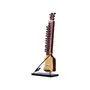 Silkrute Decor Classical Miniature Dilruba, Handcrafted Music Instrument Miniature Acoustic Dilruba, Dark Red Color, 2 image