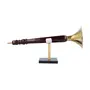 Silkrute Decor Classical Miniature Shanai, Handcrafted Music Instrument Miniature Acoustic Shanai, Dark Red Color, 3 image