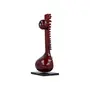 Silkrute Decor Classical Miniature Sitar, Handcrafted Music Instrument Miniature Acoustic Sitar, Dark Red Color, 4 image