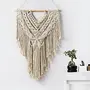Decazone Macrame Wall Hanging Bohemian Style Hand Woven Mural Art For Nursery Dorm Living Room Decoration Housewarming Gift, 3 image