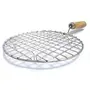Stainless Steel Round Wire Roaster Wooden Handle Roasting Net Roti Jali Roti Grill Papad Grill Chapati Grill Papad Jali, 2 image
