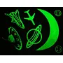 DreamKraft orescent Night Glow In The Dark Star Wall Sticker (Pack of 5 Sheet Green)(Vinyl), 3 image