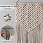 Decazone Boho Wall Hanging Decor Woven Pure Cotton Cord Macrame Tapestry Beautiful Geometric Wall Art for Apartment Home Decor Living Room Decoration Pack of 2 Beige 56 x 36, 6 image