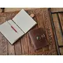 ALCRAFT Real Leather Green Stone Brown Embossed Handmade Diary with Metal Lock -Size of (H) 6*(L) 4.5 Brown, 3 image