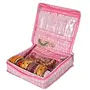 Kuber Industries Check Design Laminated PVC Jewellery Box/Organizer with 4 Transparent Pouch & 1 Bangle/Watch Rod-Pack of 2 (k)-HS_38_KUBMART21280, 5 image