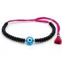 Jewel string evil eye with black bead bracelet adjustable for girl women(Not for Anklet), 6 image