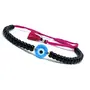 Jewel string evil eye with black bead bracelet adjustable for girl women(Not for Anklet), 3 image