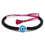 Jewel string evil eye with black bead bracelet adjustable for girl women(Not for Anklet), 5 image