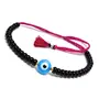 Jewel string evil eye with black bead bracelet adjustable for girl women(Not for Anklet), 4 image