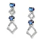 ZENEME Rhodium-ColorSilver Toned Rectangle Shaped Studded Necklace Earrings Jewellery Set for Girls and Women, 6 image