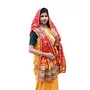 RANISATIYA Marwadi Rajasthani Bandhani ColorStole-Set Pallhu Odhana Pure Ghatchola Fabric Chunri Piliya & Pomcha, 5 image