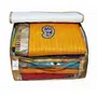 Kuber Industries Non Woven Fabric Saree Cover/Clothes Organizer|Solid Color & Transparent Window|Zipper Closure With Foldable Material Pack of 1 (Gold ), 2 image