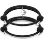 BEAUTIVIAÂ® Couple Bracelet Magnetic for Women Men Couple Friendship Band Thread Stainless Steel Adjustable, 5 image