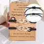SANNIDHIÂ® Friendship Bracelets for 2 Girls Creative Handcuff Braided Bracelet for Best Friends Adjustable Bracelets for Women Couple Gift (Partners in Crime), 3 image