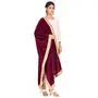 Traditions Bazaar Women's Velvet Embellished Dupatta (1Pc Dupatta Only 30 Inches x 2.25 MTRS), 2 image