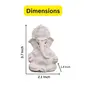 Collectible India Ganesh Idol Ganesha Statue for Car Dashboard White (8 x 10 cms), 4 image