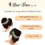 Hair Flare1687 Artificial Flowers made Bridal Hair Accessories For Women's (Pearl) Pack of 1 Pearl, 6 image
