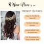 Hair Flare1687 Artificial Flowers made Bridal Hair Accessories For Women's (Pearl) Pack of 1 Pearl, 3 image