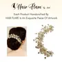 Hair Flare1687 Artificial Flowers made Bridal Hair Accessories For Women's (Pearl) Pack of 1 Pearl, 4 image