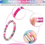 SANNIDHIÂ® 7Pcs Beads Bracelet for Girls Colorful Happy Smile Boho Beaded Bracelets Set Y2K Summer Beach Clay Jewelry for Girls, 4 image
